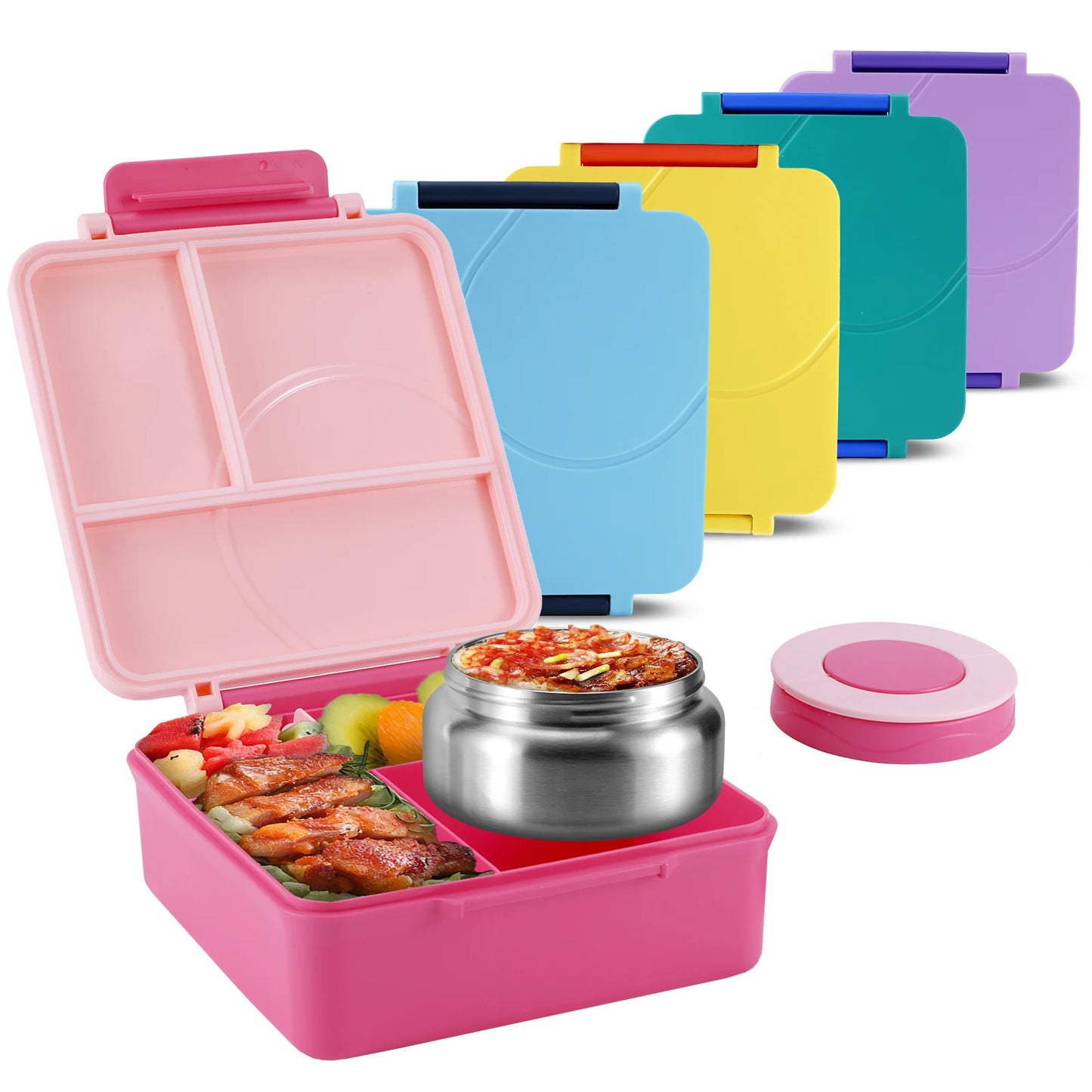 Four-Grid Lunch Box con Bowl para Sopa