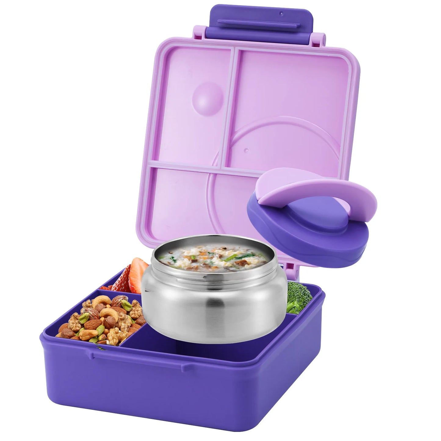 Four-Grid Lunch Box con Bowl para Sopa