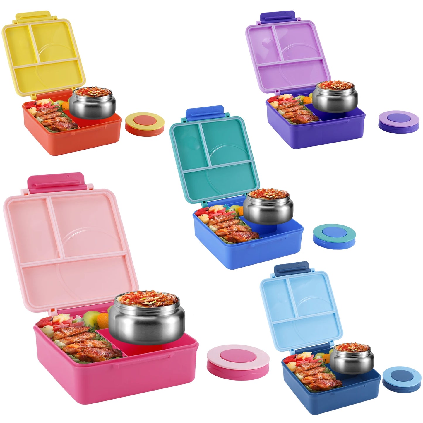 Four-Grid Lunch Box con Bowl para Sopa